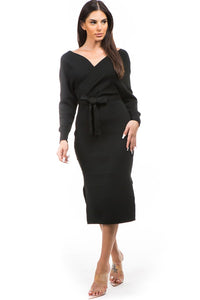 Duchess Sweater Dress (Black)