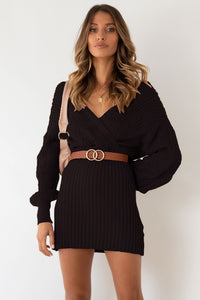 Haley Sweater Dress (Black)