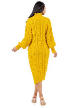 Delena Sweater Dress (Yellow)