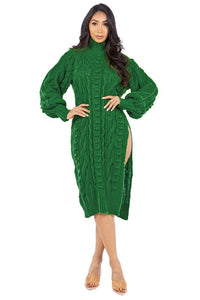 Delena Sweater Dress (Green)