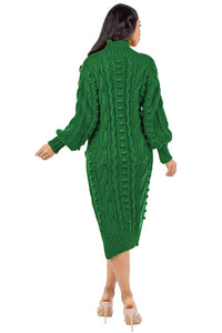 Delena Sweater Dress (Green)