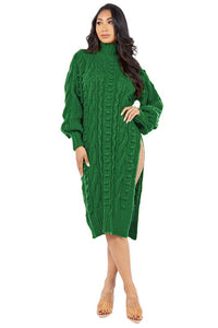 Delena Sweater Dress (Green)