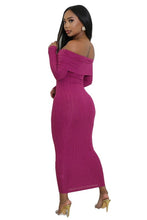 Aminata Sweater Dress ( Fuchsia Red)