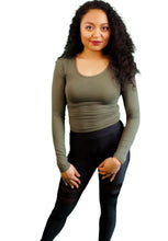 Scoop Neck Top (Olive)